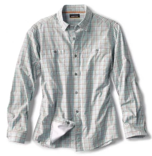 Orvis Plaid Escape Long Sleeve Shirt - Skyline - Medium