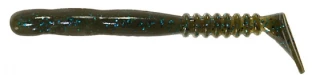 Reins Rockvibe Shad Lure 4in - Green Pumpkin Blue