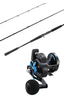 Ocean Tackle International OTI-PBI701MHFA Pitch Black Inshore/Daiwa 15H Saltist Reel Combo