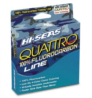 Hi-Seas Quattro Fluorocarbon Camo Line 1000yd Filler Spool