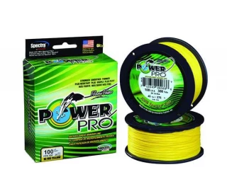 PowerPro Braided Spectra Fiber Fishing Line Hi-Vis Yellow 500 Yds.