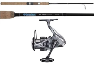 TackleDirect NAS4000XGFC/TDSS701MH Silver Hook Spinning Combo